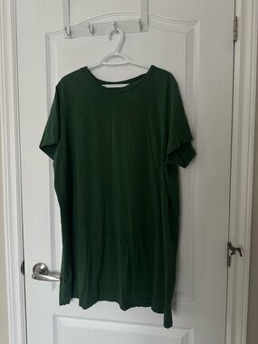 EUC Women's Casual
Oversized T-Shirt Dress
Earthy Deep Green
Athleisure XXL